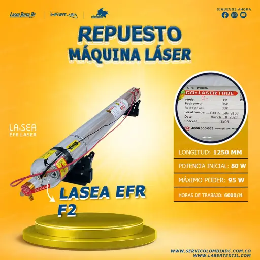 [EFR-F280W] Tubo láser Co2 80w EFR F2