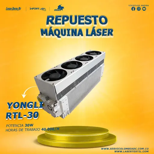 Tubo laser RF 30w Yongli TRL 30 